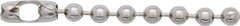 #15 (7.9mm) Ball Chain Pre-Cut 4 inches