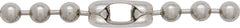 #30 (11.1mm) Ball Chain Pre-Cut 4 inches
