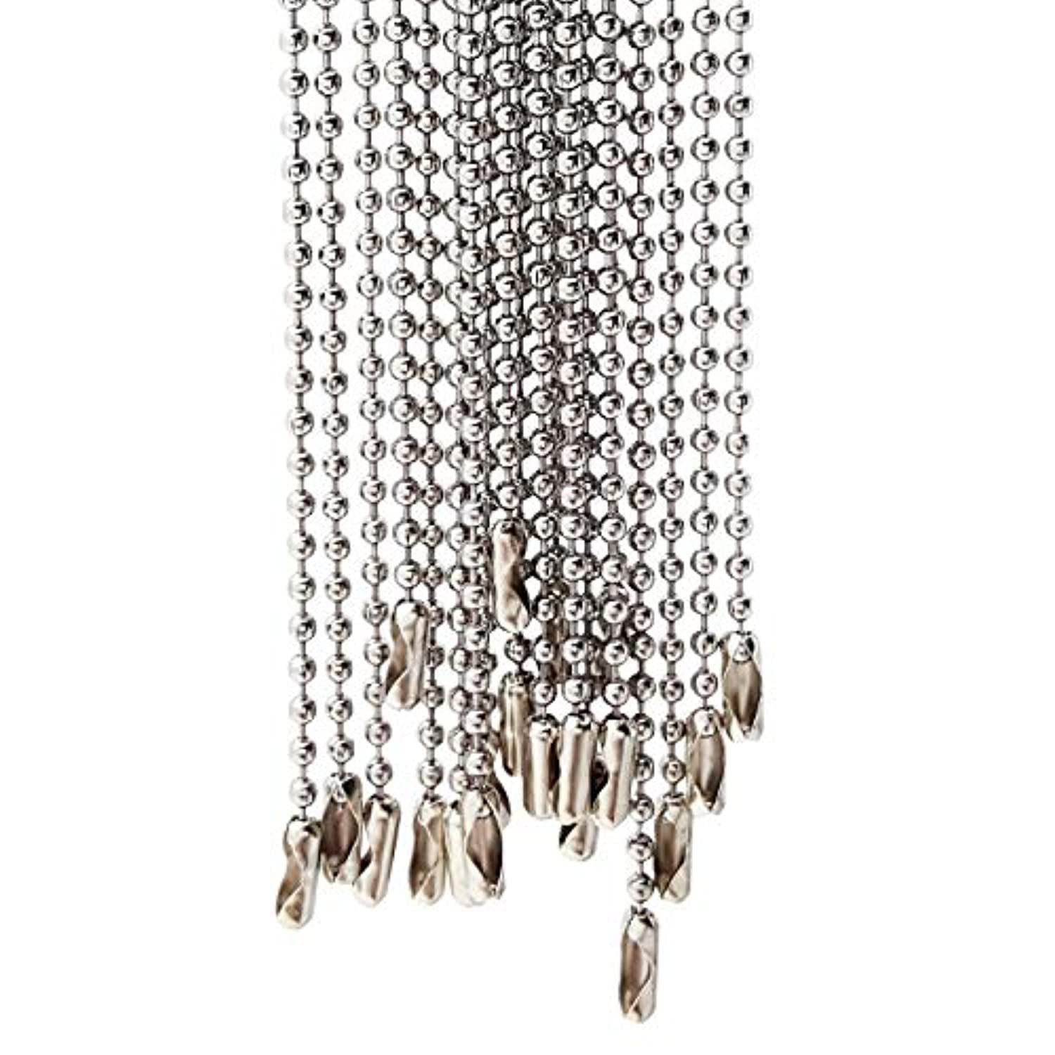 #10 Steel 3/16in. Thick Beaded Chain - Nickel Plated