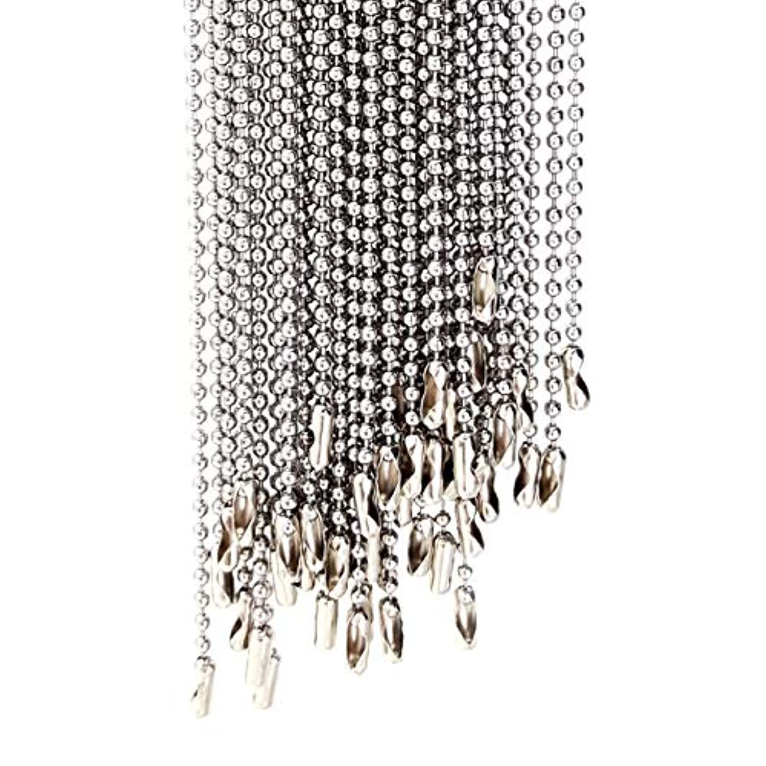 Dog Tag Chain Ball Chain Necklace Chain Bulk - 50pcs Stainless Steel 2 –  metalballchain