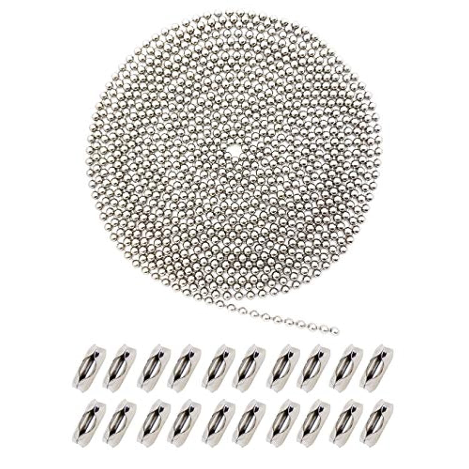 Metal Fan pull chain extension, ceiling fan chain connector,Diameter 3 –  metalballchain