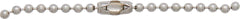 #6 (3.2mm) Ball Chain Pre-Cut 4 inches