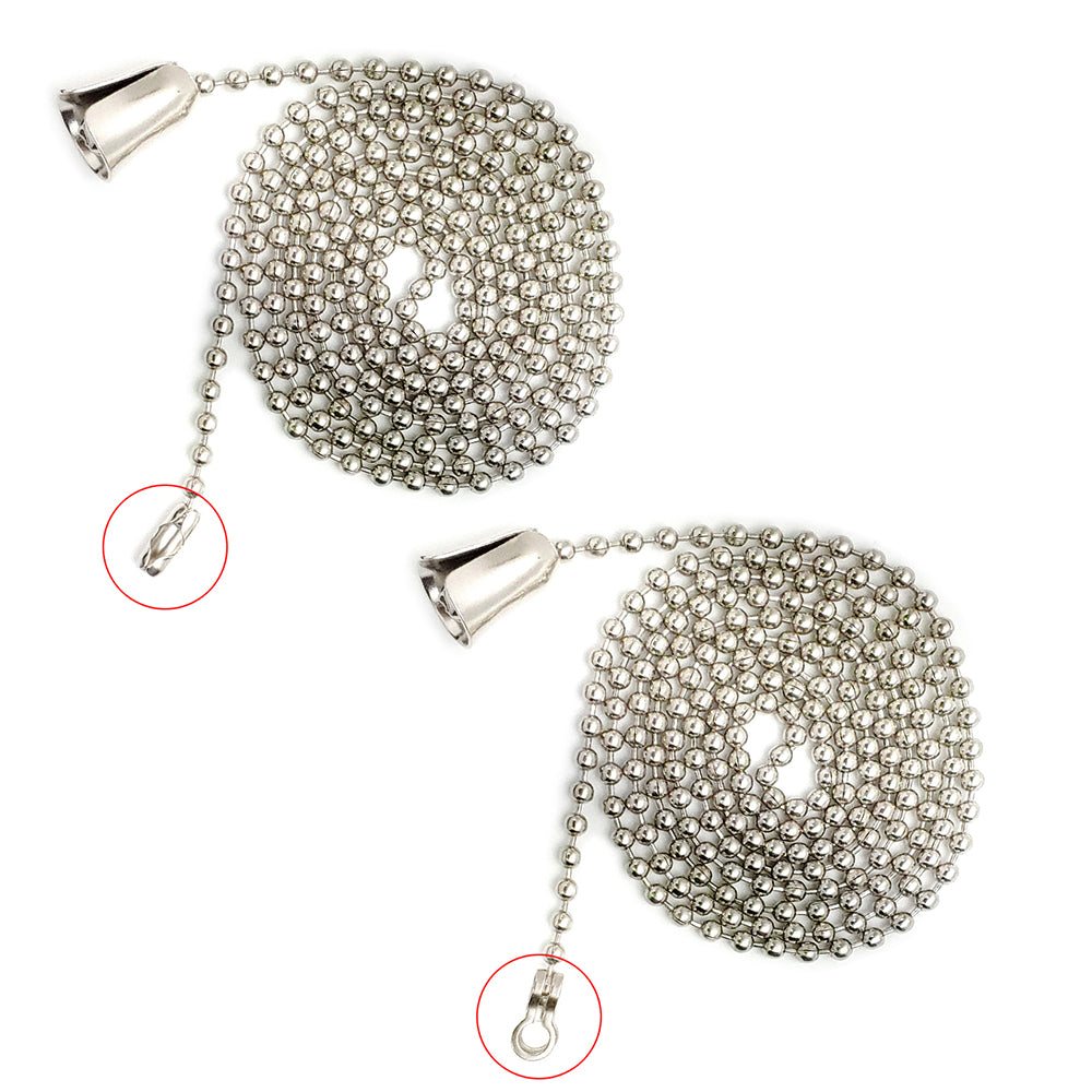 Beaded Pull Chain Extension with Connector for Ceiling Light Fan Chain, 1 Meter Length (2 Packs)