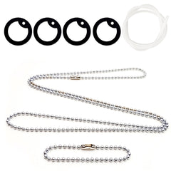 Dog Tag Tune-up Repair Kit Silencers 4 pcs & Stainless Chains 27" & 4.5", Tube 26 inch